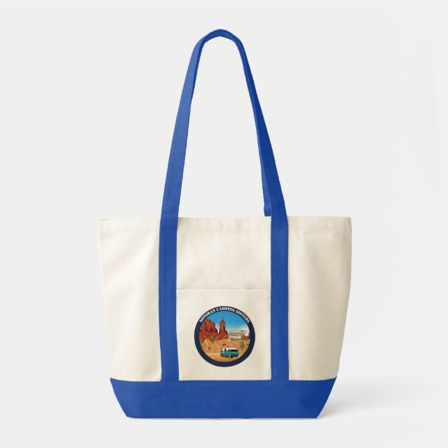 Tote Bolsa de Irmãs de Acampamento Sonoran com alças az (Frente)