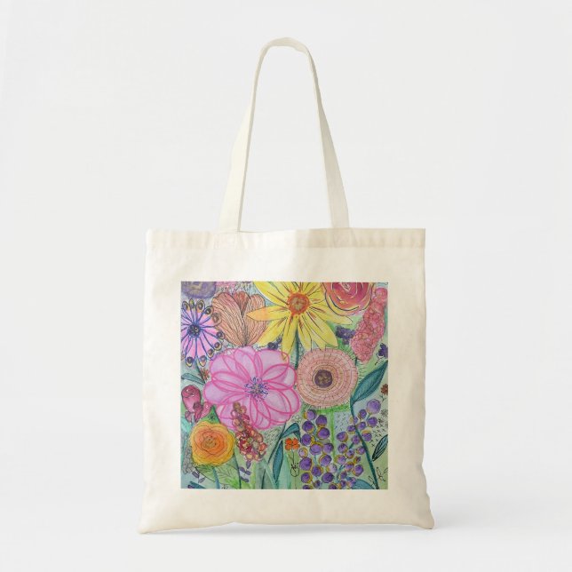 Tote Bolsa de Jardim Feliz (Frente)