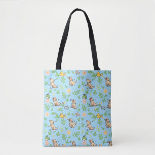 Tote Bolsa de Labrador Retriever Fofa Floral de Primave