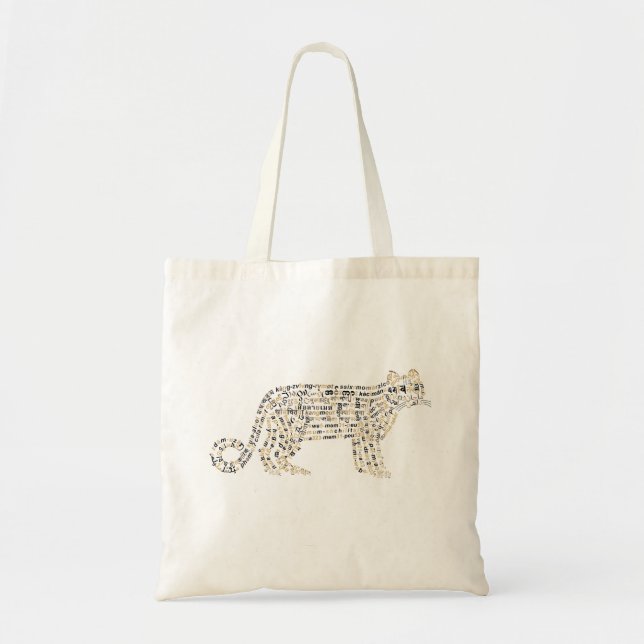 Tote Bolsa de Leopardo Nublado do Mundo (Frente)