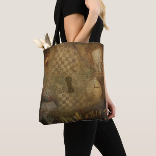 Tote Bolsa de Livro de Fantasia Vintage Alice no País d