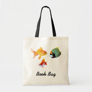 Tote Bolsa de livros Tropical Koi