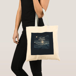 Tote Bolsa de Logotipo Bibliófilo da meia-noite