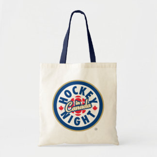 Tote Bolsa de logotipo da noite de hóquei no Canadá