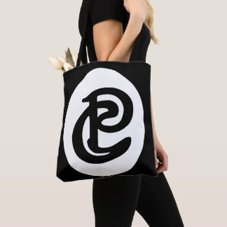 Tote Bolsa de logotipo preto para paleta e chisel