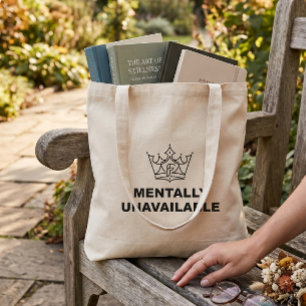 Tote Bolsa de Lona Canvas Mentalmente Indisponível
