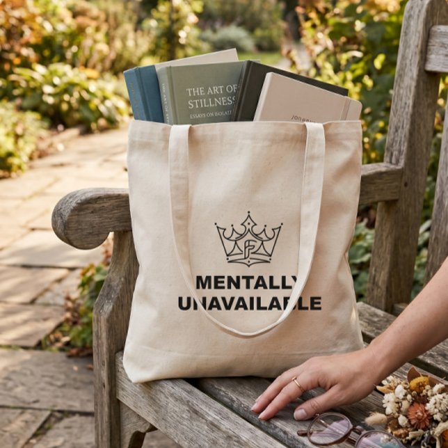 Tote Bolsa de Lona Canvas Mentalmente Indisponível (Criador carregado)