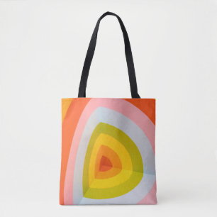 Tote Bolsa de Lona com Arcos Retro Groovy