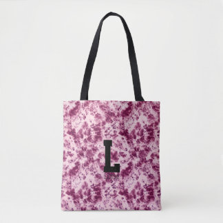 Tote Bolsa de lona com monograma personalizado em tie d