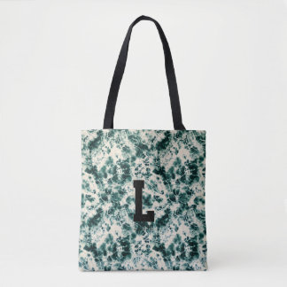 Tote Bolsa de lona com monograma personalizado em tie d