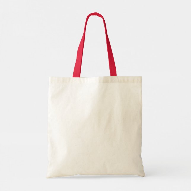 Tote Bolsa de Lona com Pega Vermelha (Verso)