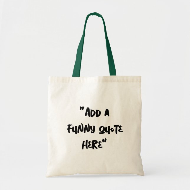 Tote Bolsa de Lona com Piada Interna Personalizada (Frente)