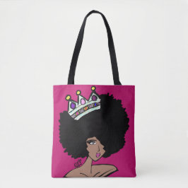 Tote Bolsa de Lona Coroa Afro
