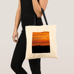 Tote Bolsa de Lona do Pôr do Sol da Ilha de Jeju Coreia