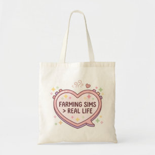 Tote Bolsa de Lona Farming Sims Maior que a Vida Real