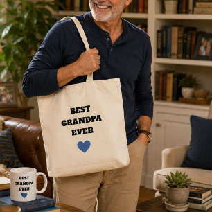 Tote Bolsa de lona personalizada Melhor Avô de Todos os