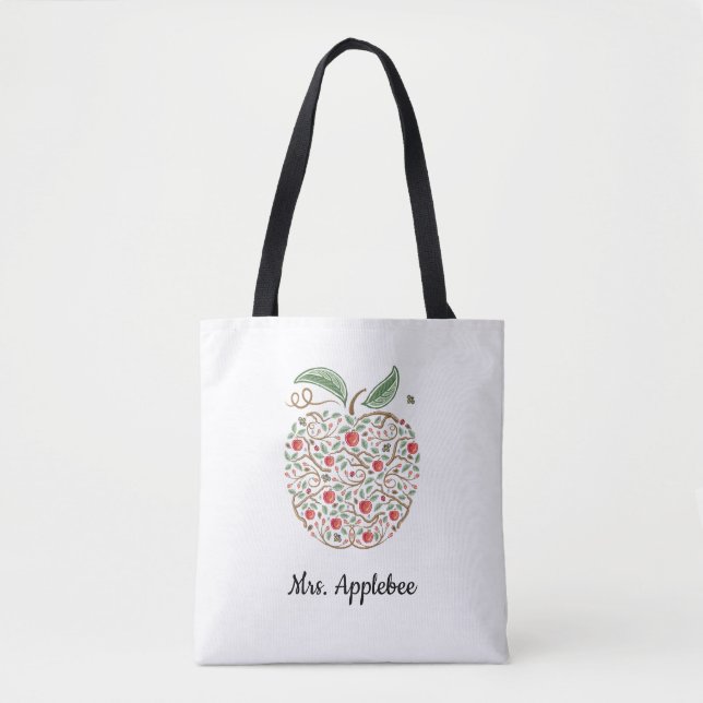Tote Bolsa de Maçã para Professores Sementes do Conheci (Frente)