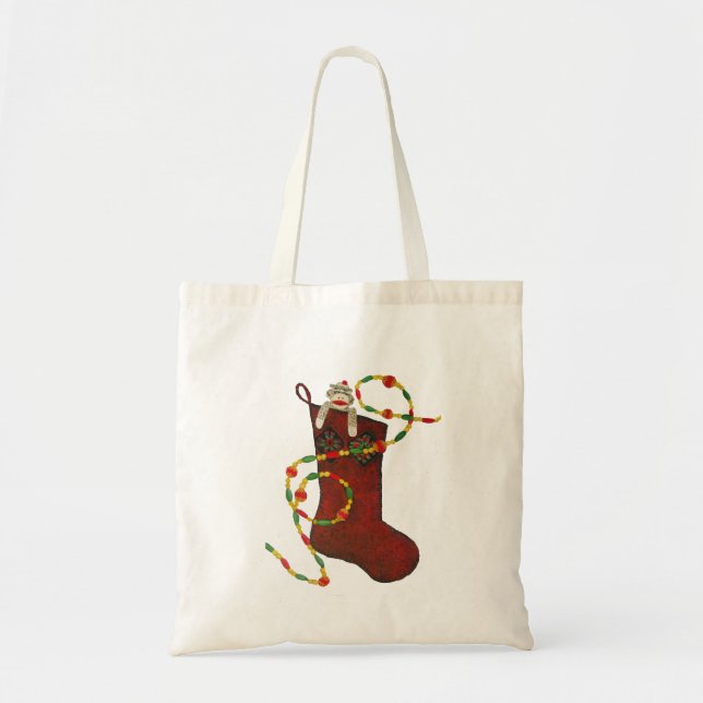 Tote Bolsa de Macaco de Choque de Natal (Frente)
