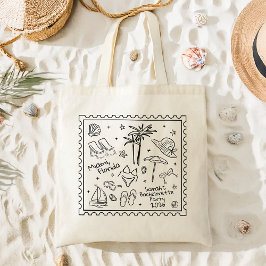 Tote Bolsa de Madrinha de Casamento de Praia – Design d