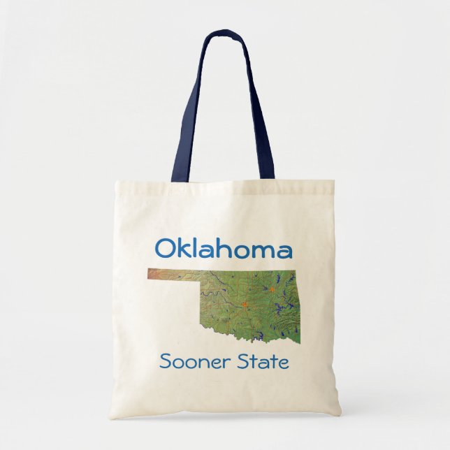 Tote Bolsa de Mapa do Oklahoman (Frente)