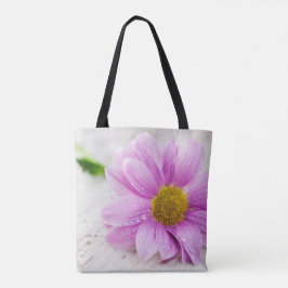 Tote Bolsa de margarida rosa
