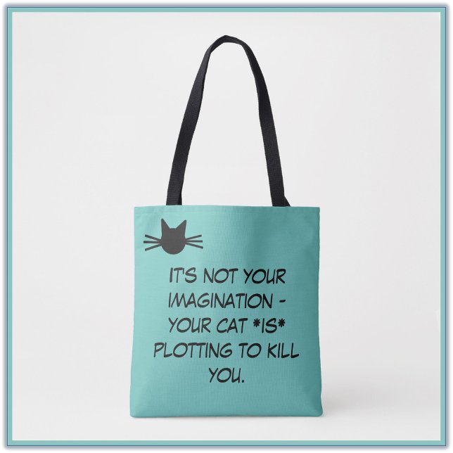 Tote Bolsa de Memória Azul-Teal Engraçado (Criador carregado)