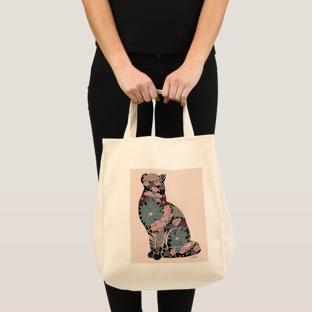 Tote Bolsa de Mercado de Gatos Botânicos (Frente (produto))