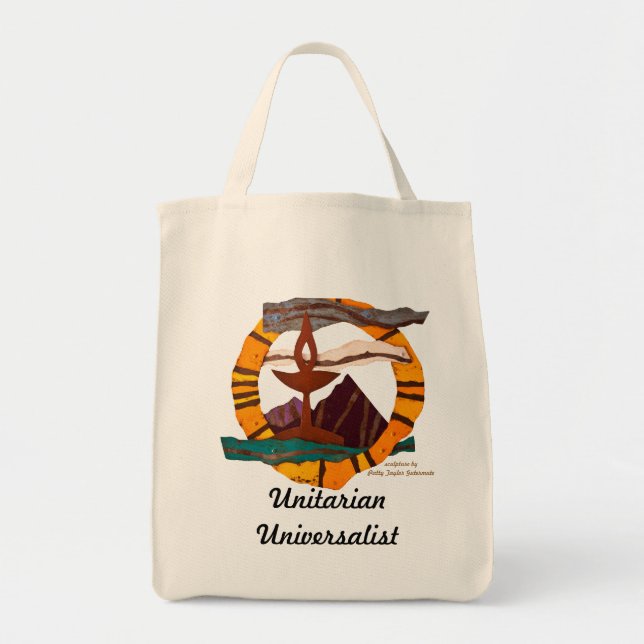 Tote Bolsa de mercearia de chalice da UU (Frente)