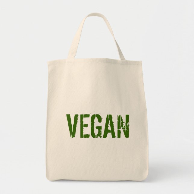 Tote bolsa de mercearia orgânica VEGAN (Frente)