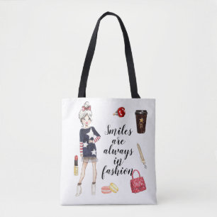 Tote Bolsa de moda das moças do planner