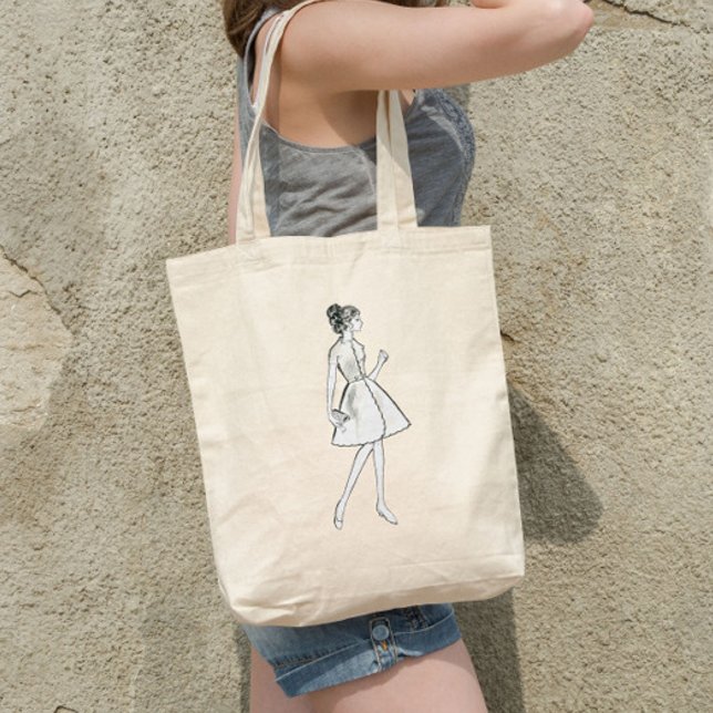 Tote Bolsa de moda de desenho feminina de vintage (Criador carregado)