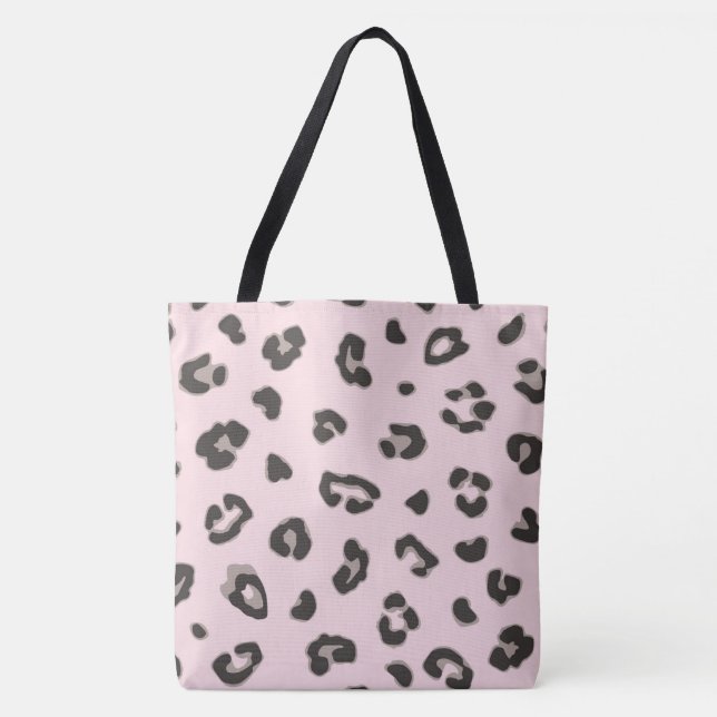 Tote Bolsa de Moda de Impressão de Animais da rosa clar (Frente)