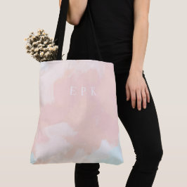 Tote Bolsa de Monograma do Pastel Springtime