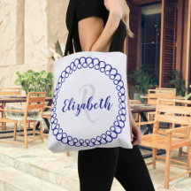 Bolsa de Monograma Personalizado por Círculo Decor