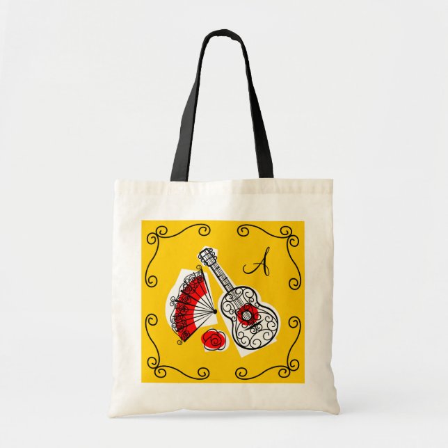 Tote Bolsa de Monogramas de Souvenirs, de Espanha (Frente)