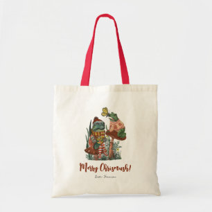 Tote Bolsa de Natal bonito e Feliz de cabra