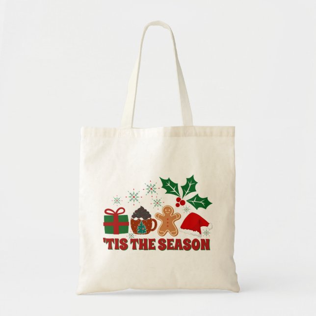 Tote Bolsa de Natal Cheer Festivo (Frente)