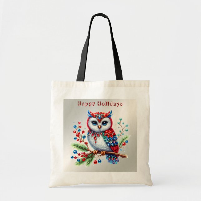 Tote Bolsa de Natal Colorida Feriado de Natal (Frente)