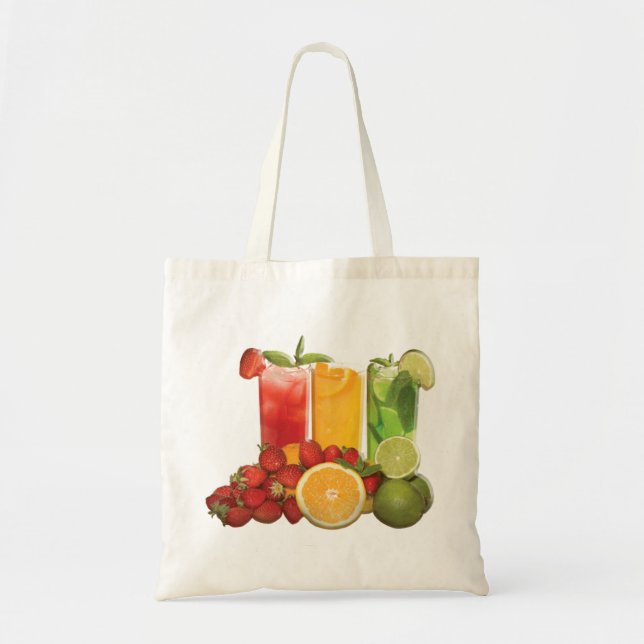 Tote Bolsa de Natal com Bebidas Festivas (Frente)