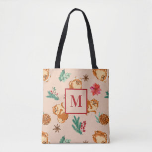 Tote Bolsa de Natal de Cachorro Festivo