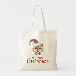 Tote Bolsa de Natal de Cat