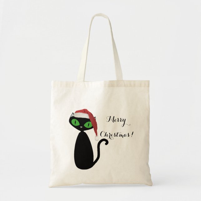 Tote Bolsa de Natal de Gato legal (Frente)