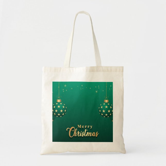 Tote Bolsa de natal decorativo personalizado (Frente)