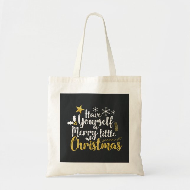 Tote Bolsa de natal decorativo personalizado (Frente)