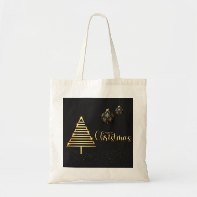 Tote Bolsa de natal decorativo personalizado (Frente)