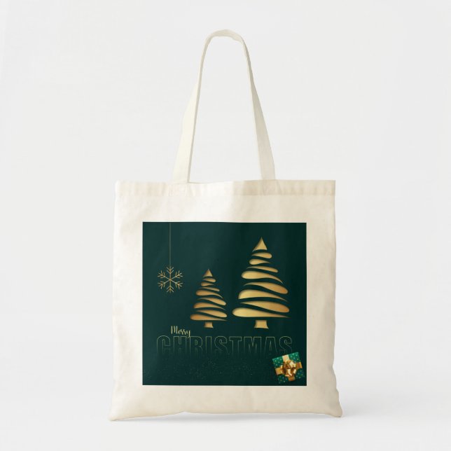 Tote Bolsa de natal decorativo personalizado (Frente)