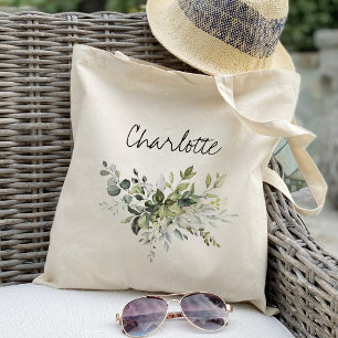 Tote Bolsa de Noiva Porta-Tudo com Folhagem para Damas 
