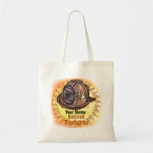 Tote Bolsa de nome personalizado para Bombeiro Aposenta