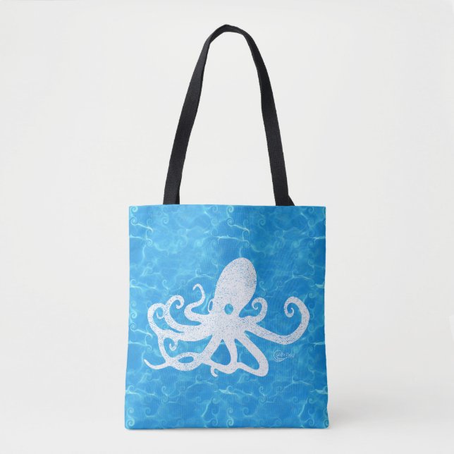 Tote Bolsa de Octopus de Bebê Água (Frente)