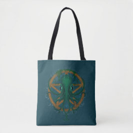 Tote Bolsa de Octopus Steampunk Do Pentáculo Tentacle